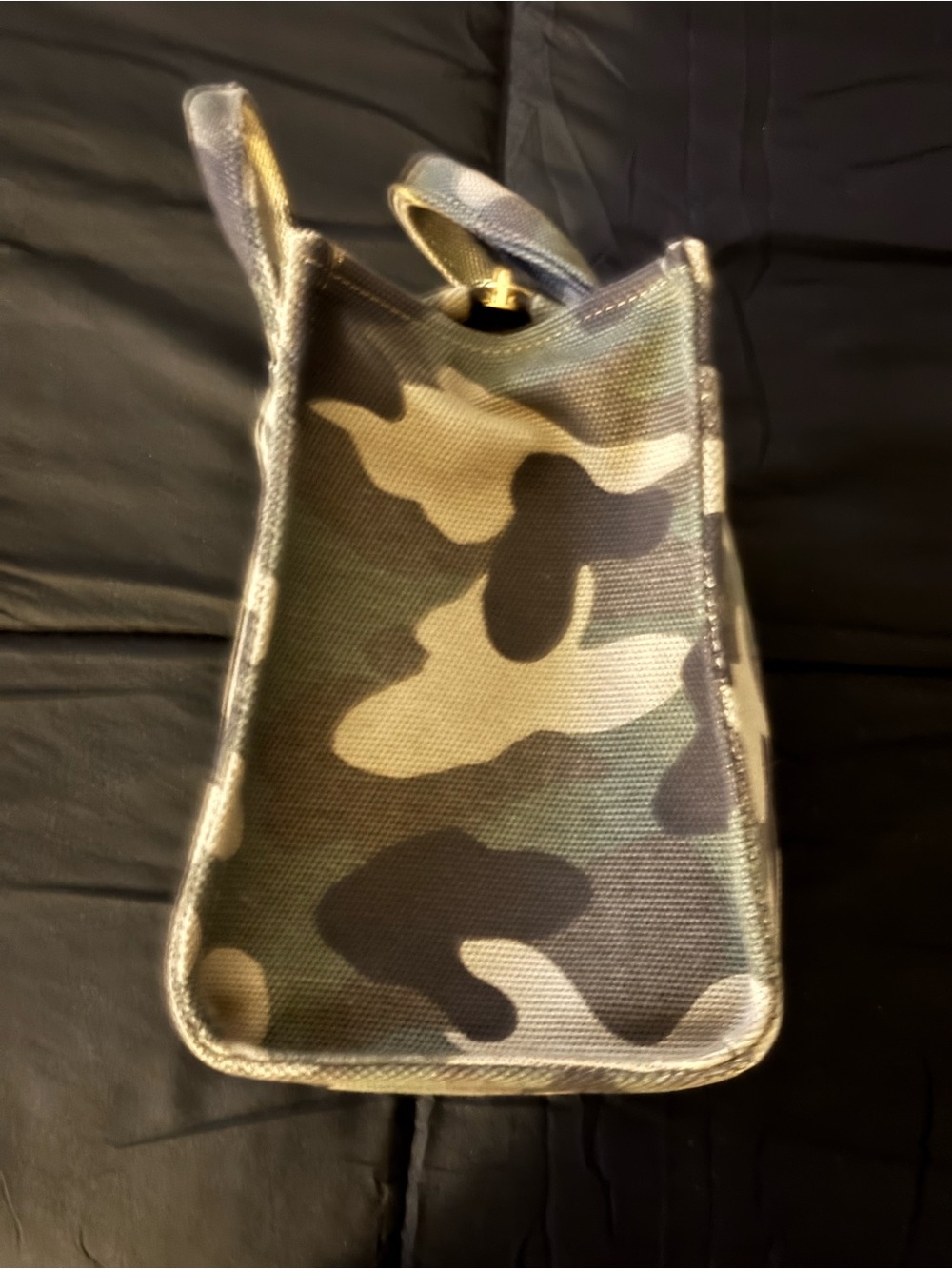 Coach Camouflage Canvas Mini Tote - Green, Black, Tan - Picture 9 of 16